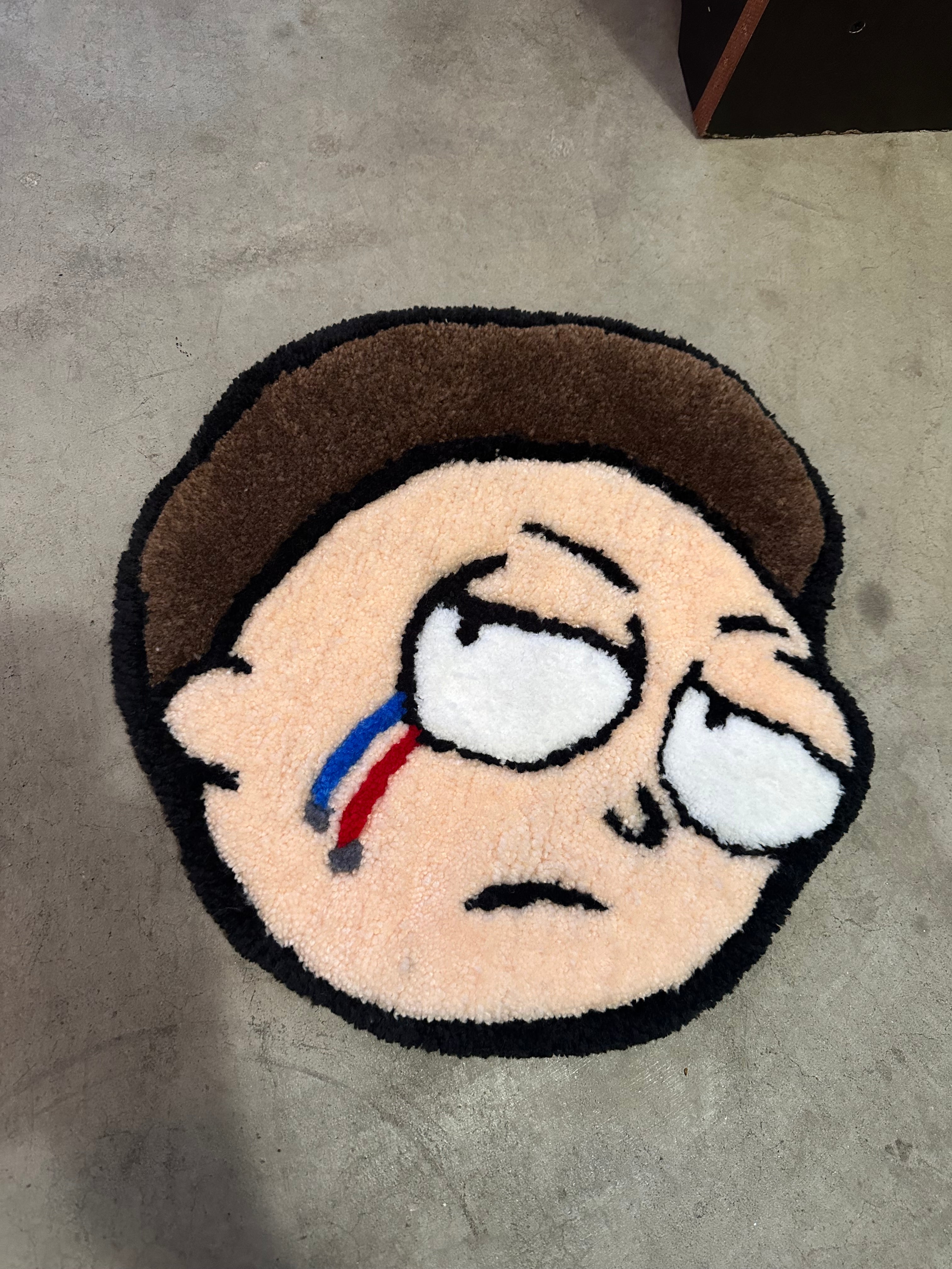 Evil Morty Head | Plush Rug