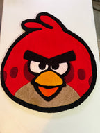 Red AngryBird Plush Rug